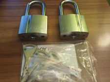 2 X ABLOY PL 330/50T PROTEC 2 Keyed Alike Padlocks With 4 Keys Total
