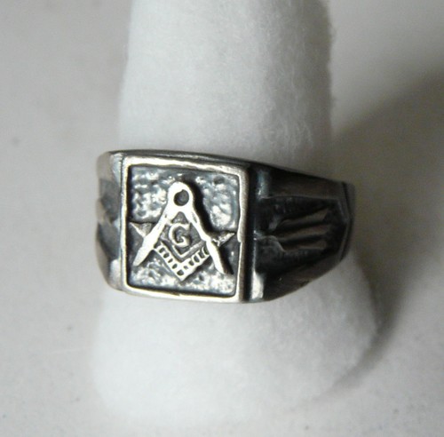 Masonic ring 925 silver - ring-,