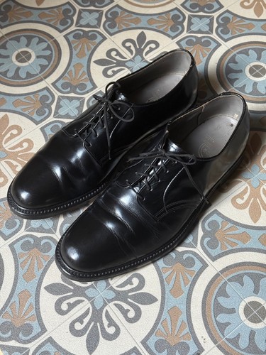 Black leather cadet shoes - shoes, uk