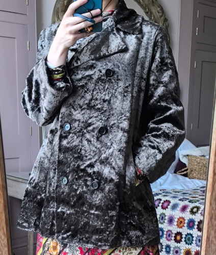 Vintage astrakhan silver grey - astrakhan,