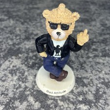 Bad Attitude Teddy Bear Biker Mide Finger