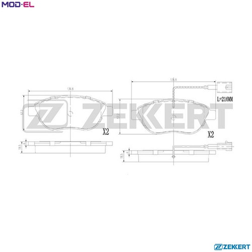 Brake pad set disc - pad,