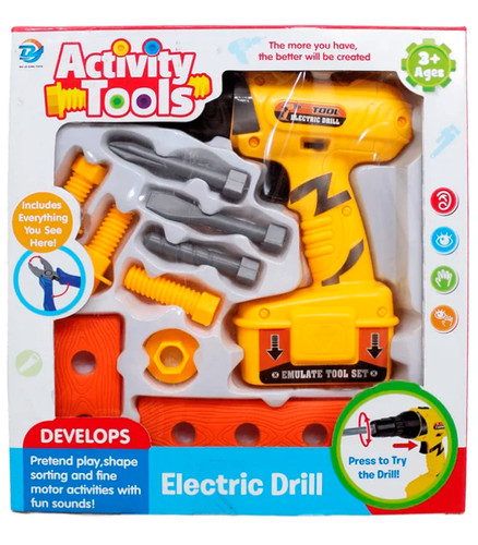 Plastic electric drill toy - plastic,