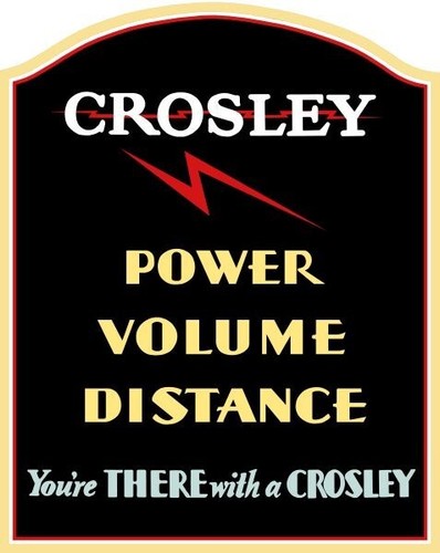 Crosley radio power volume - -, power,