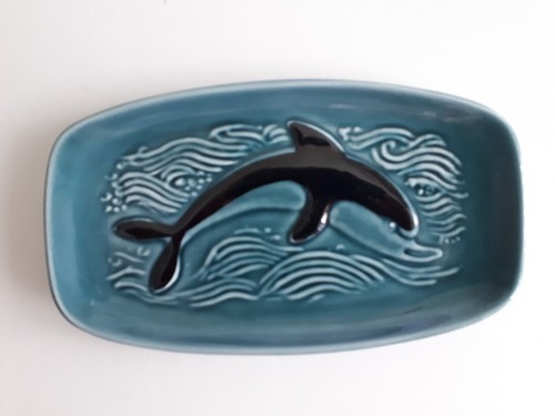 Vintage poole pottery blue - pottery,
