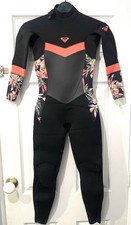 Girls Age 10 Roxy Syncro Wetsuit Coral Floral / Black
