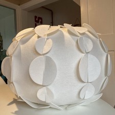 Ikea PEKTOLIT Ceiling Pendant Lamp Shade Decorative White 18" Urchin Felt Used