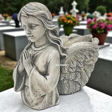 Angel praying memorial vase - praying,