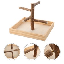 Wooden Bird Perch Stand