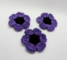 Set of 3 Handmade Purple