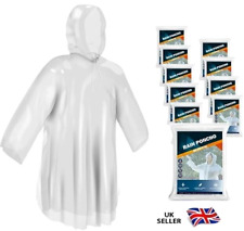 Rain Poncho Pack Of 10 Waterproof Poncho Thick Disposable With Drawstring Hood ✅