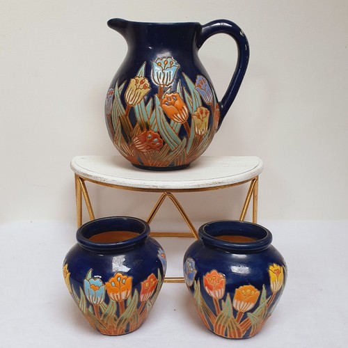 Navy blue glazed ceramic - glazed,