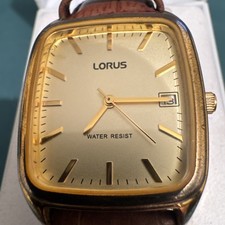 Vintage Lorus VX32-X383  Date Dial Quartz Leather Watch - 32mm-Works