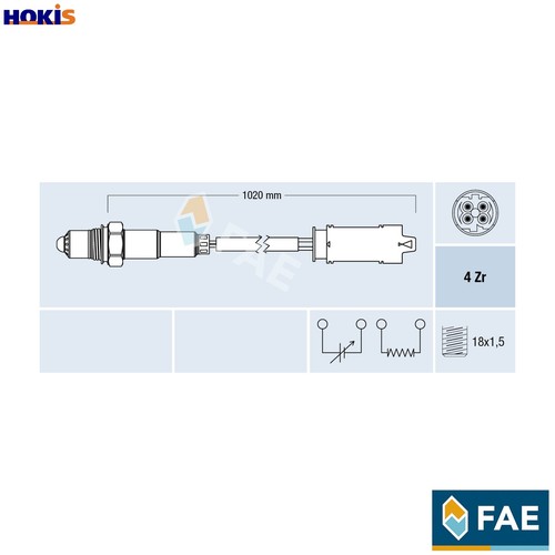 Lambda sensor 77238 for - 77238,