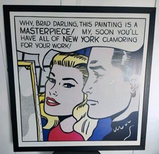 Roy Lichtenstein “Masterpiece” 92×92cm Framed Pop Art Print – Newgate Frame