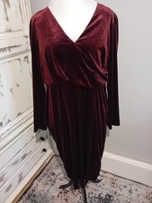 Monsoon Shelly Dress Burgandy Red Size 22 RRP £70 New With Tags