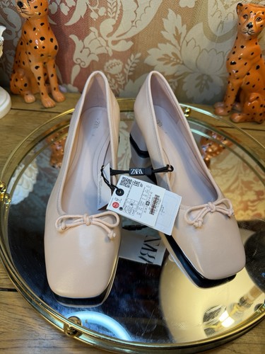Zara blush leather heeled - blush,