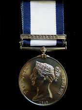 NAVAL GENERAL SERVICE FULL SIZE MEDAL WITH TRAFALGAR CLASP. REPRODUCTION/COPY
