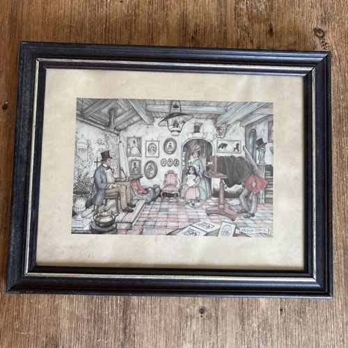 Framed vintage print the - print, "the