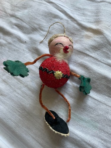 Vintage chenille red glittered - vintage,
