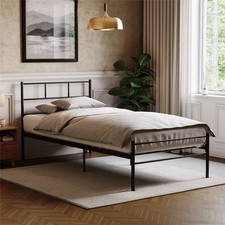 Metal Bed Frame 3FT 4FT6 Double 5FT King Headboard Modern Bedstead Bedroom