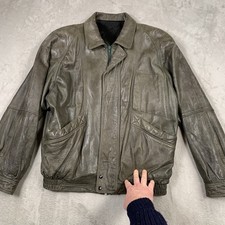 Leather Jacket Mens Large