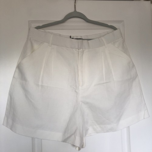 Zara off white shorts - shorts, linen