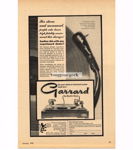 1959 garrard turntable - 1959,