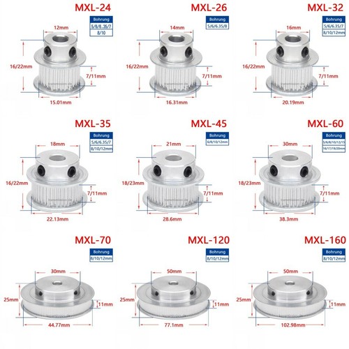 Mxl timing belt pulley - mxl,