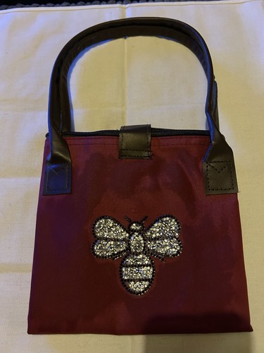 Burgundy fabric tote - burgundy,