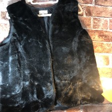 ladies size 16, black faux fur