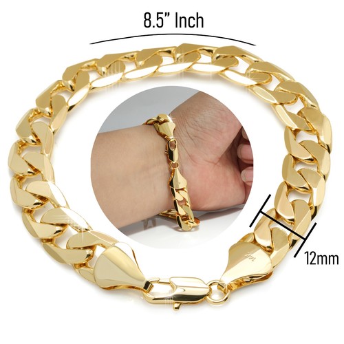 Cuban link chain bracelet 12mm - bracelet,