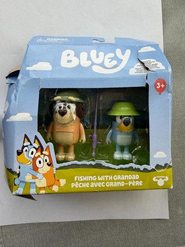 Bluey fishing with grandad - bluey,