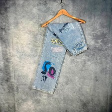 Infamous Mizfit Graffiti Patchwork Jeans – Size M W28 L31 – Statement Streetwear