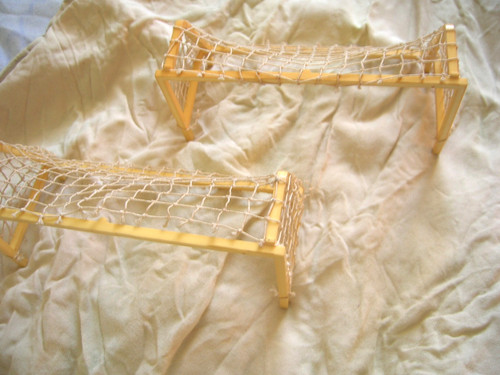 Orange type subbuteo goals - orange,