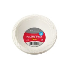 White Plastic Bowls 12oz / 7"