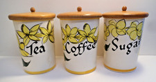 Vintage Tea Coffee and Sugar Storage Jars Toni Raymond Pottery