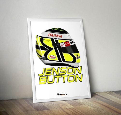 Jenson button helmet print - jenson,