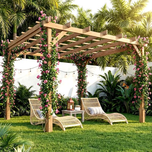 Wooden pergola kit - x,