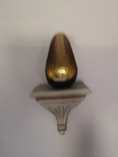 TRADITIONAL STYLE ORNATE STONE & COPPER FAUX PLASTER WALL SCONCE  CORBEL SHELF