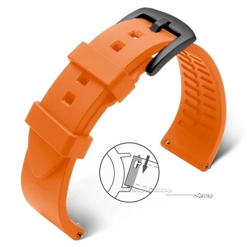 Fkm rubber watch strap smooth - rubber,
