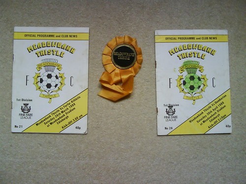 Football programmes meadowbank - football,