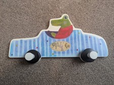 IKEA FABLER Child's Room Coat Rack Alligator in Car - 2 Dowels for Hanging