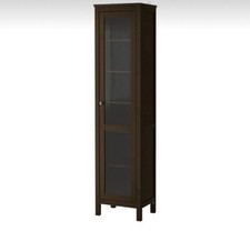 Ikea Hemnes Solid Wood & Glass Door Display Cabinet