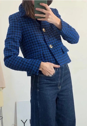 Zara cropped houndstooth - zara,