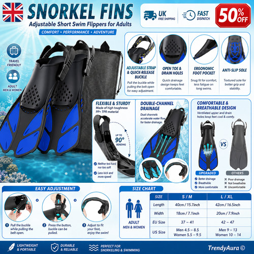Snorkel set with flippers - set,