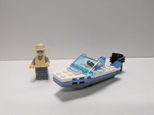Lego city police boat - city:,