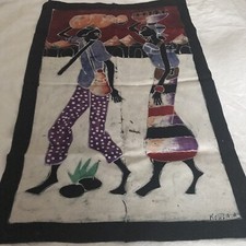 African Batik Fabric Wall