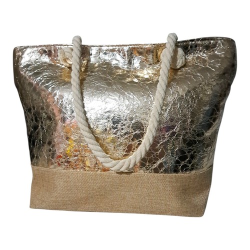 Medium gold metallic tote - medium,
