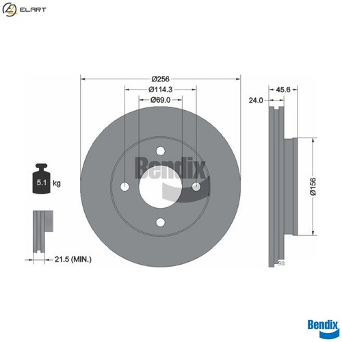 Brake disc bds1642 for - disc,